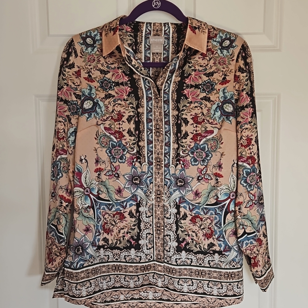 Chicos Button Down Dress Shirt